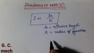 Slenderness ratio of column Theory of columnSOM for gate [upl. by Enuahs]