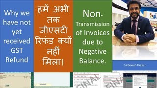 NonTransmission of invoices due to negative balance Table 31b of GSTR3BTable 6A of GSTR1 [upl. by Adham]