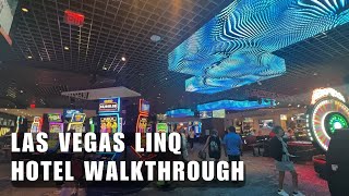 Las Vegas Hotel Night Walk Linq Hotel amp Casino Las Vegas Strip Resort Tuesday Night [upl. by Alida]