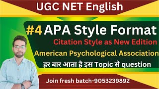 APA Style format in English literature  APA Citation Style in Research  APA Style [upl. by Savory]