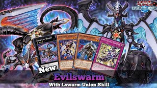 New Evilswarm Deck with Lswarm Union Skill Duelist Kingdom pvp event YuGiOh Duel Links [upl. by Idnac896]