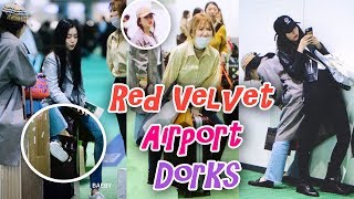 Red Velvet Cute amp Happy Moments at the Airport  WenRene WenSeul YermSeul SeulRi [upl. by Akiaki]