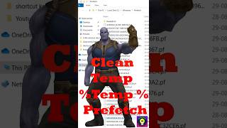 Clean Temp amp Prefetch Files like thanos  Windows 10 computers coding window windows10 [upl. by Akieluz537]