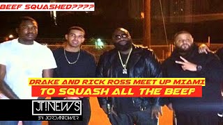 Drake and Rick Ross Meet Try and SQUASH BEEF in Miami Pressure from J Prince  Jordan Tower News [upl. by Ynohta696]