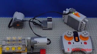 Tutorial Lego Power Functions  Connect  Motor and Wheel [upl. by Notsa]