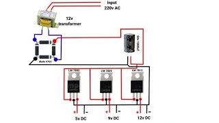 220v AC to DC converter Ac to 5v dc 9v dc 12v dc converter [upl. by Miksen]