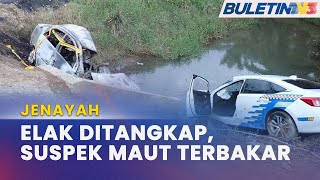 JENAYAH  Suspek Rentung Dua Polis Parah Kereta Terbabas [upl. by Aloin]