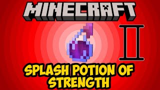 Minecraft How to Make Splash Potion of Strength II  Easy Potions Guide [upl. by Imogen]