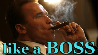 Arnold Schwarzenegger smoking cigars like a boss [upl. by Oivlis]