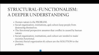 Introducing Structural Functionalism [upl. by Ayekehs]