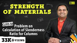 Problem on Calculation of Slenderness Ratio for Columns  Columns and Struts  Strength of Materials [upl. by Nerreg]