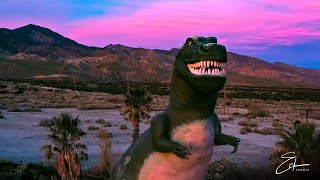 🚀 Cabazon Dinosaurs  Worlds Biggest Dinosaurs  Aerial Drone Videography 4K [upl. by Caye]