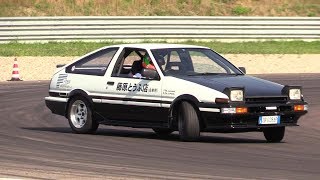 Toyota AE86 Sprinter Trueno  Drifting pure sound amp on board [upl. by Lucie300]