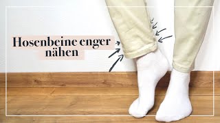 HOSENBEINE einfach enger nähen Jeans amp Hosen schmaler nähen für AnfängerInnen  NähBasics 1 [upl. by Tim]