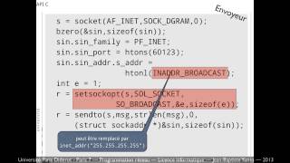 Cours programmation socket réseau n°6 p2  Broadcast et Multicast en Java et C [upl. by Latoniah331]