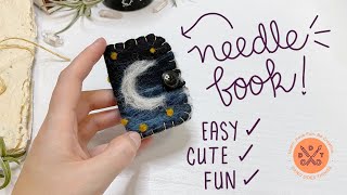 Quick amp Fun DIY Felt NEEDLE BOOK  Tiny Needle Minder [upl. by Fryd]