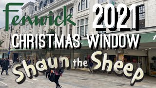 Fenwick Christmas window 2021 Shaun the sheep [upl. by Yrocal]