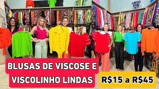 😍🎉BLUSAS LINDAS DE VISCOSE E VISCOLINHO  P REVENDA FABRICANTE [upl. by Coumas436]