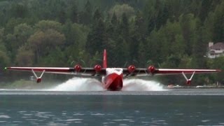 Martin JRM Mars quotHawaii Marsquot Water Bomber Approach and Landing [upl. by Henden476]