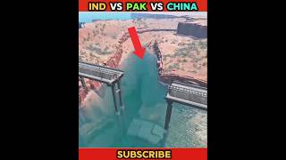 IND vs Pak😡 vs China unbelievable train bridge 🌉 challenge shorts beamngdrive BeamngShorts [upl. by Urita645]