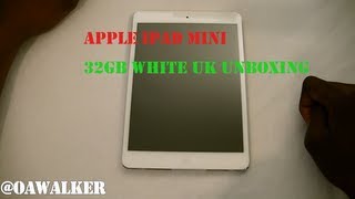 Apple Ipad Mini 32GB White UK Unboxing [upl. by Nowtna731]