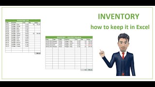 How to keep Inventory using an Excel Spreadsheet  create your own Template [upl. by Dlonyar]