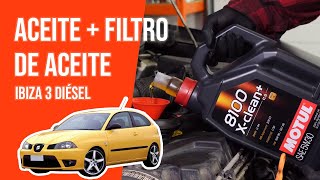 Cambio de aceite y de filtro de aceite IBIZA 3 14 TDI 🛢 [upl. by Elata174]