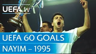 Nayim v Arsenal 1995 60 Great UEFA Goals [upl. by Isolt52]