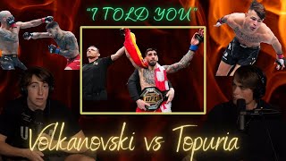 MYSTIC PRIEST STRIKES AGAIN Alex Volkanovski vs Ilia Topuria KO Recap ufc298 [upl. by Frendel]