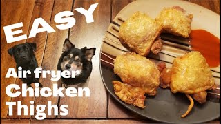 Air Fryer Chicken Thighs  No Breading  CARNIVORE DIET  Crispy Juicy EASY [upl. by Verina80]