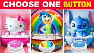 Choose One Button BOY or GIRL or BOTH Edition 💙🎀🌈 QuizZone [upl. by Terzas]