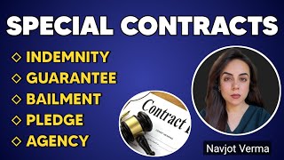 Special Contracts  Indemnity  Guarantee  Bailment  Pledge  Agency [upl. by Litton64]