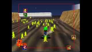 Mario Kart 64  Spamming infinite bananas on Wario Stadium [upl. by Oscar793]