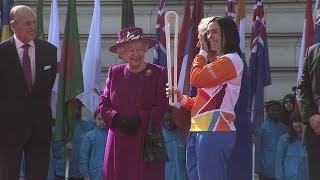 Queen starts baton relay for 2018 Commonwealth Games [upl. by Swann606]