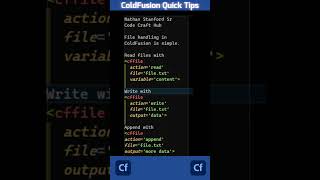 ColdFusion Quick Tips File Handling [upl. by Ellahcim]