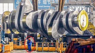 German Enormous Crankshaft Manufacturing Process  Massive Heavy Hammer Forging Equipment Technology [upl. by Ydaf]