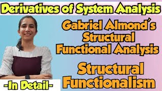 Structural Functionalism By Gabriel Almond  Talcott Parsons  UGC NET Education Paper2 By Ravina [upl. by Rehpotsyrhc427]