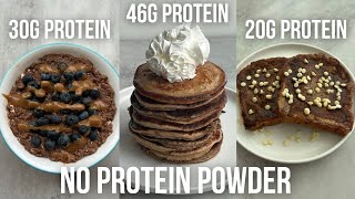 3 High Protein Breakfast Recipes Without Protein Powder [upl. by Adok163]