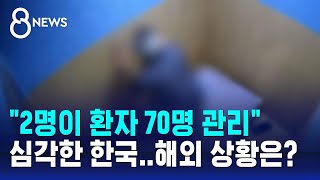 한국은 2명이 환자 70명 관리…해외는 어떨까  SBS 8뉴스 [upl. by Eilagam]