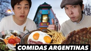 PROBANDO COMIDAS ARGENTINAS  En Caminito [upl. by Sudoeht715]