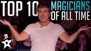 Top 10 BEST Magicians OF ALL TIME on Britains Got Talent [upl. by Amitaf]