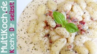 Gorgonzola GNOCCHI mit Salbei in Speckwürfel [upl. by Aipotu]