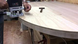 Ovale vorm zagen en frezen voor de Hard Maple tafel [upl. by Bakeman]