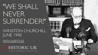 WINSTON CHURCHILL  We Shall Never Surrender 💪 [upl. by Anairuy]