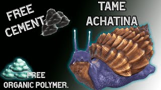 How to Tame Achatina Ark  Achatina Abilities  Making Cement with Achatina  Ark Survival Evolved [upl. by Anahsak118]