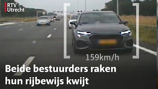 Verkeerspolitie Audi en Golf lappen verkeersregels aan hun laars  RTV Utrecht [upl. by Airotnahs136]