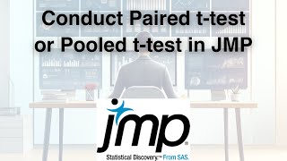 Conducting a Pooled ttest Paired ttest in JMP [upl. by Einnoc]