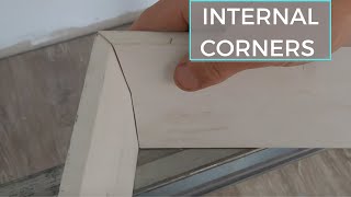 Two Techniques For Baseboard  Skirting Internal Corners [upl. by Jdavie]