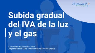 📈 Subida gradual del IVA de la luz y el gas [upl. by Keyte812]