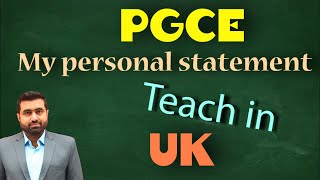 Unveiling My Statement for PGCE Teaching Program in the UK [upl. by Enitsyrhc318]